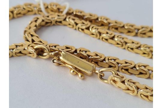 A FANCY BOX LINK NECK-CHAIN 9CT 14 INCH – 19.9 GS - Image 2 of 2