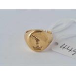 A pinky ring 9ct size L – 6.9 gms
