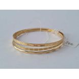 THREE X 9CT BANGLES – 13.6 GMS