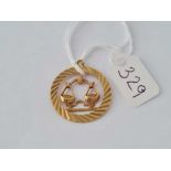 A Libra scales pendant 9ct – 2.3 gms