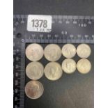 Collection of 5 Geo VI nickle shilling 4x sixpence all high grade
