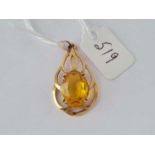 A citrine pendant – 2.6 gms