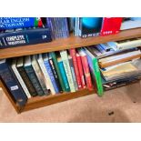 A shelf of hardback books