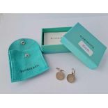 A pair of TIFFANY and Co silver earrings