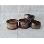 Two pairs of napkin rings – Birmingham 1924, 1915