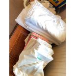 Five flannelette sheets and numerous pillow cases