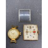 A ladies wrist watch by ESVEGE and CHALET (AF) both 14ct gold