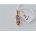 A amethyst pendant 9ct – 2 gms