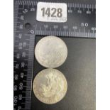 2 1972 German, 2 matching coins