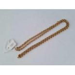 Belcher link neck chain, 9ct, 23”, 9.1g