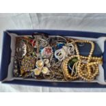 A large quantity of costume jewellery