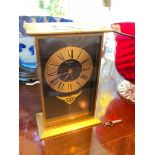 Swaza Swiss brass cased mantle clock