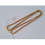 A rope link neck chain 9ct 20 inch – 5.9 gms