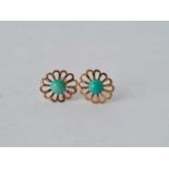 Matching turquoise earrings to previous lot