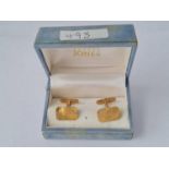 A boxed pair of 9ct cufflinks