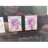 HONG KONG SG162/162a (1946) Two $10 ordinary paper colour varieties, good used. Cat £145