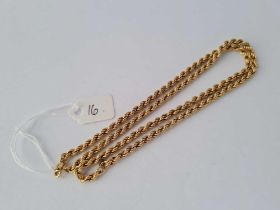 A gold rope twist neck chain AF 9ct 20 inch – 6.1 gms