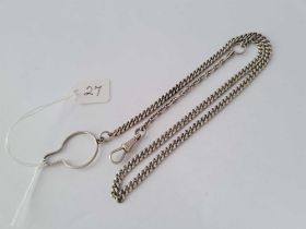 A silver albert chain