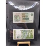 Scottish & Irish £1 notes (2)