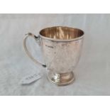 Christening cup on rimmed foot. 3.5” high. Sheffield 1936. 168gms