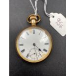 A gents silver pocket watch by WALTHAM and a rolled gold pocket watch both with seconds dial