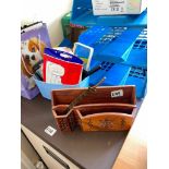 A card letter rack and stationery items etc