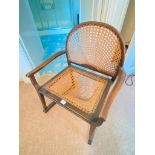 A 1930's cane back chair (A/F)
