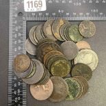 Qty 18 -19c copper/brass coins