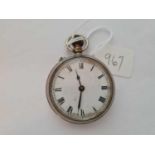 A gents metal cased pocket watch