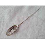 An Early George III mote spoon with arrow end by GH
