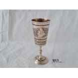 Russian silver and Niello vodka cup. 4” high