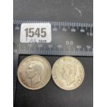 2 Half crowns 1942 & 1945, better grade