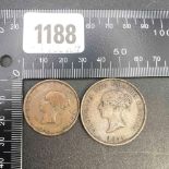 New Brunswick penny & 1/2 penny