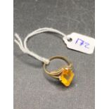A citrine ring 9ct size M – 2.8 gms
