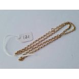 A circular link neck chain 9ct 15 inch – 4.4 gms