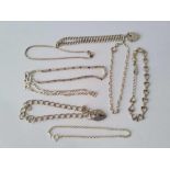 A quantity of assorted silver bracelets (8) – 37 gms