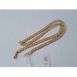 A flat curb link neck chain AF clasp 9ct – 9.3 gms