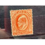 FALKLANDS SG48d (1908). 1d Dull Coppery Red mint. Cat £225