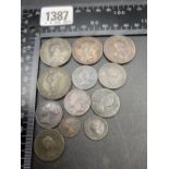 Bag of British copper coins