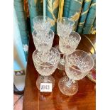 Good set of six cut sherry glasses