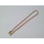 A 9ct fine link neck chain 1.9g