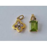 Two pendants 9ct – 2.3 gms