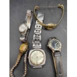 Five assorted ladies and gents wrist watches