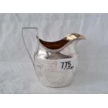 Another cream jug with bright cut decoration, 4.5" high, London 1800, 142g