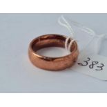 A smaller 9ct band ring size N – 6.1 gms