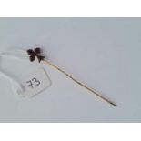 Another antique gold and garnet stick pin