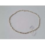 A fancy link silver necklace 16 inch – 28 gms