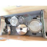 Drawer with slow cooker saucepans etc