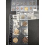 Collection of copper coins & token