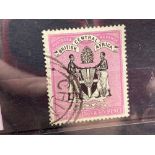 NYASALAND SG26 (1895). 2sh6d bla/bright magenta. Fine used. Chinde cancel. Cat £375